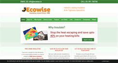Desktop Screenshot of ecowiseinsulation.net